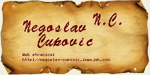 Negoslav Čupović vizit kartica